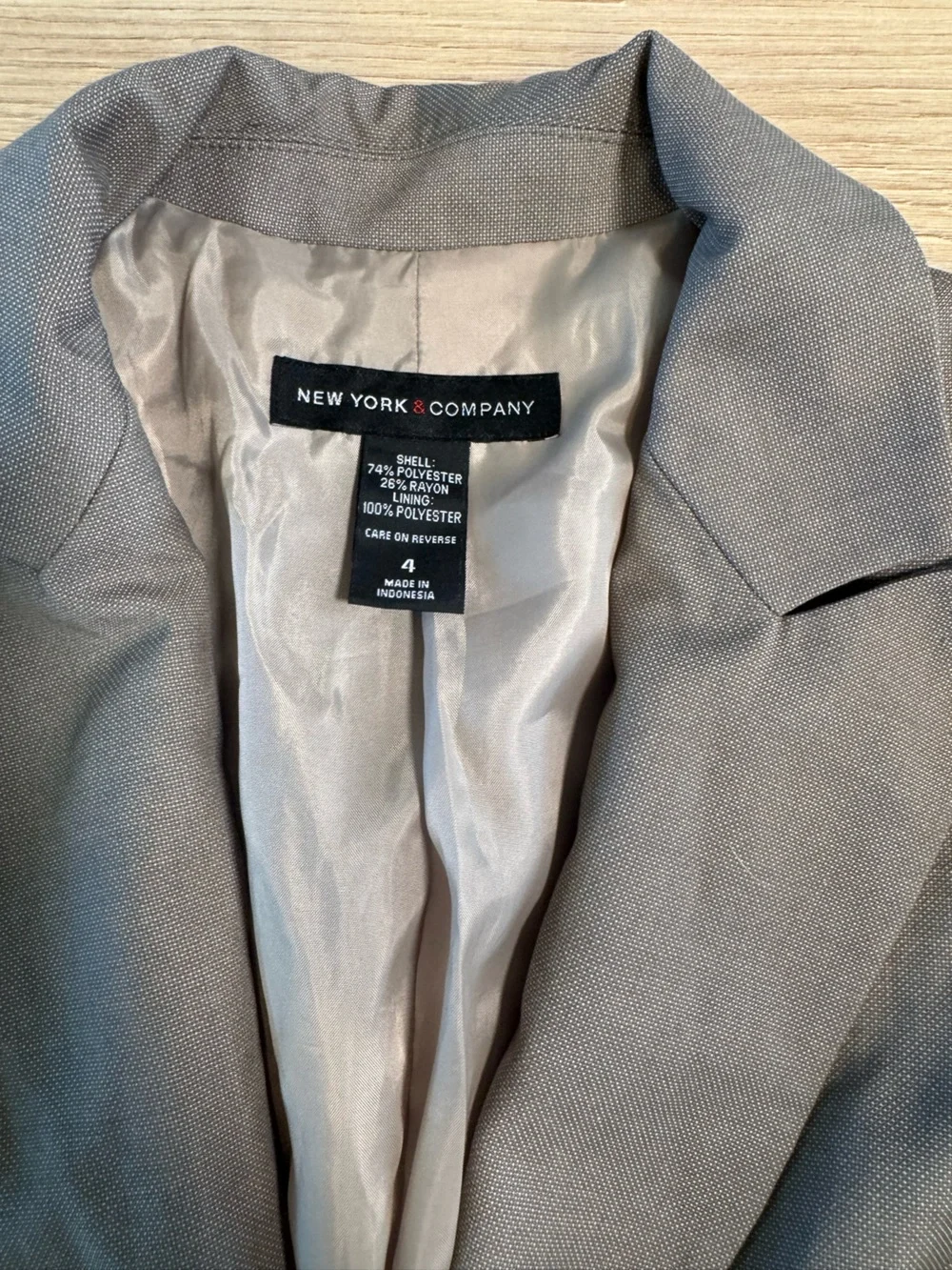 New York & Company Light Gray Women's Tailored Blazer